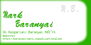 mark baranyai business card